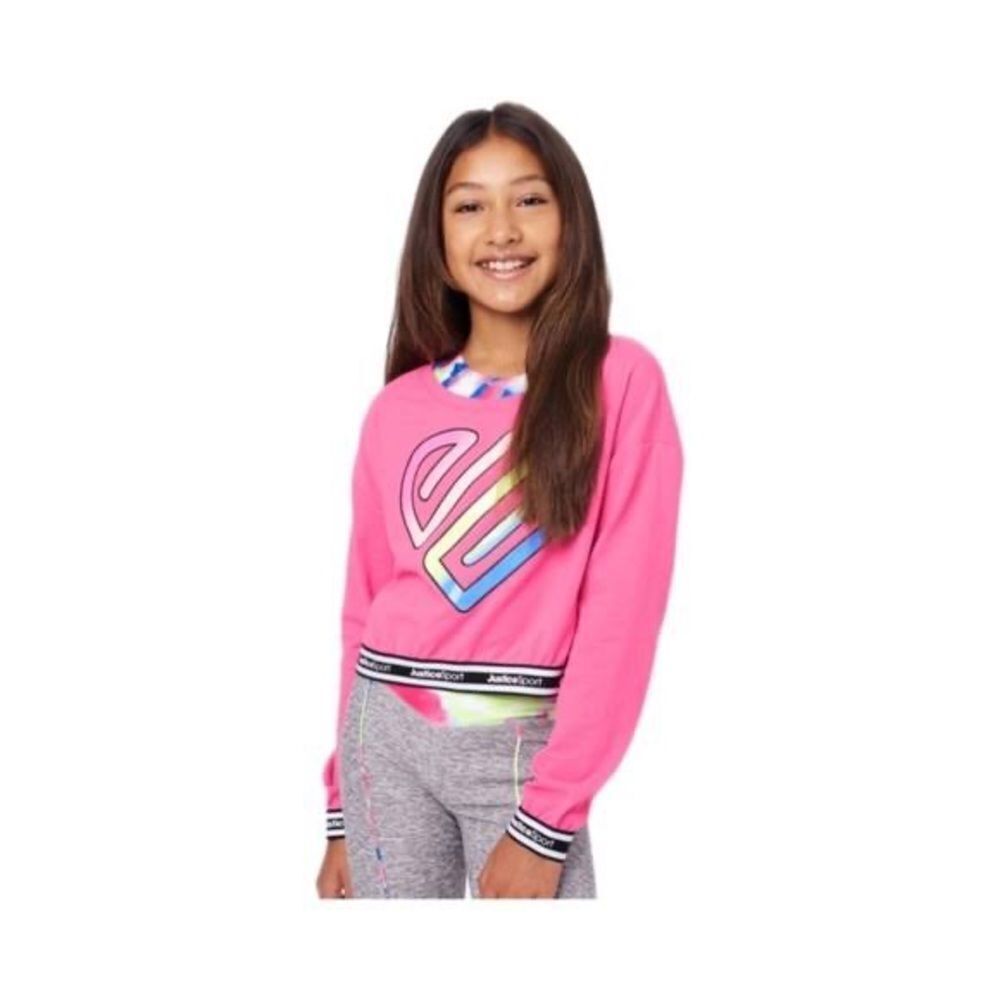 10/$50 Justice Sports Cropped Blouse Size XL (16-18)